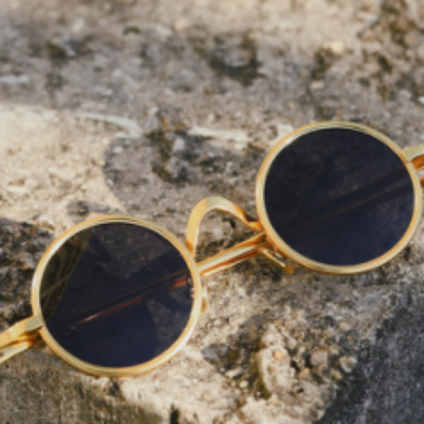Retro Round Frame Punk Sunglasses New Polarized Traitor Crown Prince Glasses - Clear Vision™️Glasses