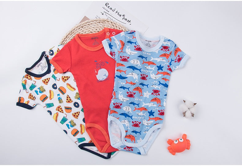 Cotton baby short sleeve bodysuit - Clear Vision™️Glasses
