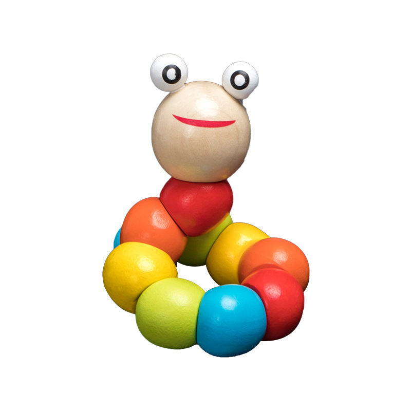 Wooden Toys Rattles Educational Toy Rainbow Blocks Montessori Baby Colorful Kids Music - Clear Vision™️Glasses