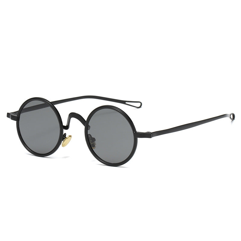 Retro Round Frame Punk Sunglasses New Polarized Traitor Crown Prince Glasses - Clear Vision™️Glasses