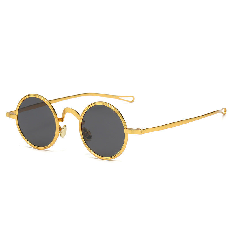 Retro Round Frame Punk Sunglasses New Polarized Traitor Crown Prince Glasses - Clear Vision™️Glasses