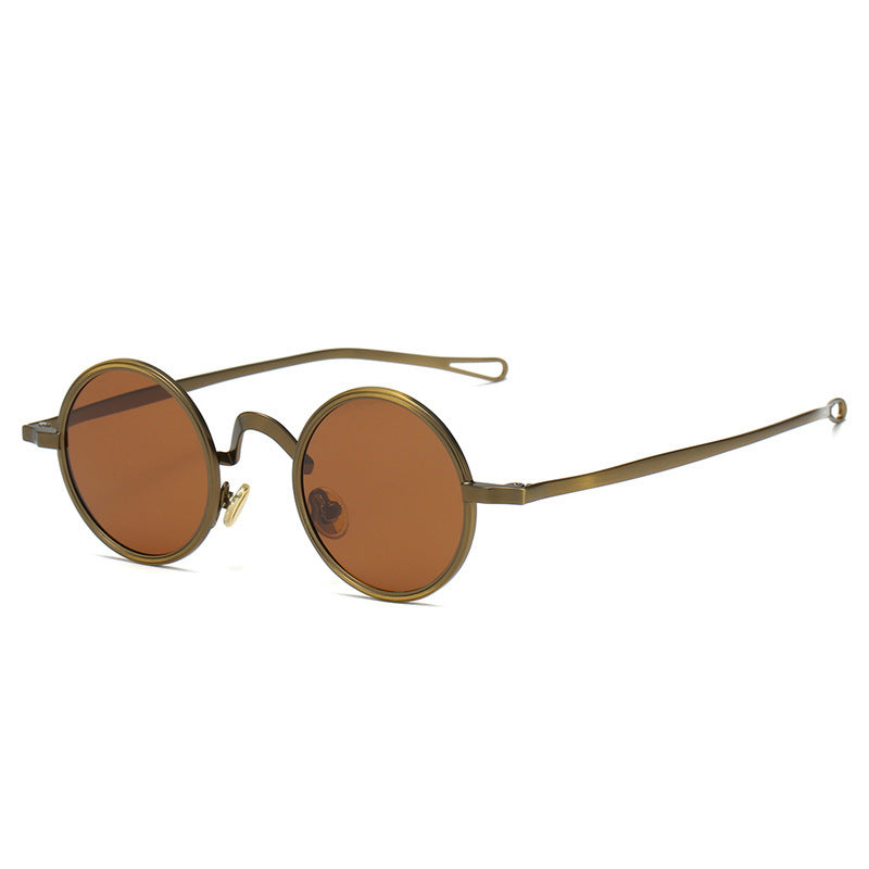 Retro Round Frame Punk Sunglasses New Polarized Traitor Crown Prince Glasses - Clear Vision™️Glasses