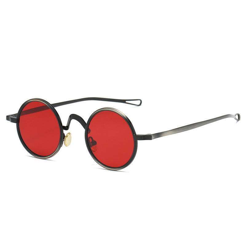 Retro Round Frame Punk Sunglasses New Polarized Traitor Crown Prince Glasses - Clear Vision™️Glasses
