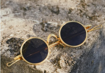 Retro Round Frame Punk Sunglasses New Polarized Traitor Crown Prince Glasses - Clear Vision™️Glasses