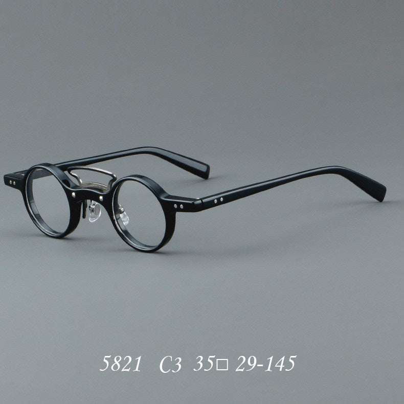 Plate Glasses Retro Frame Japanese Small Round Rim - Clear Vision™️Glasses