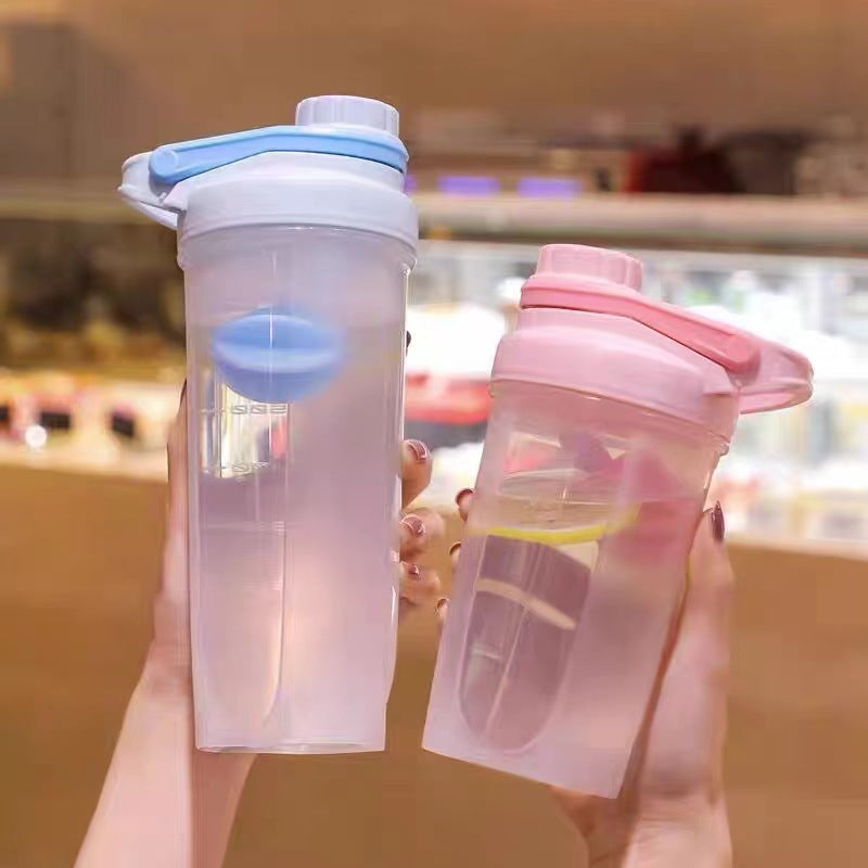 Blender Shaker Bottle With Scale Protein Shakes Leakproof For Powder Workout Gym Fitness Sport Mixing Cup Water Bottle Kitchen Gadgets - Clear Vision™️Glasses