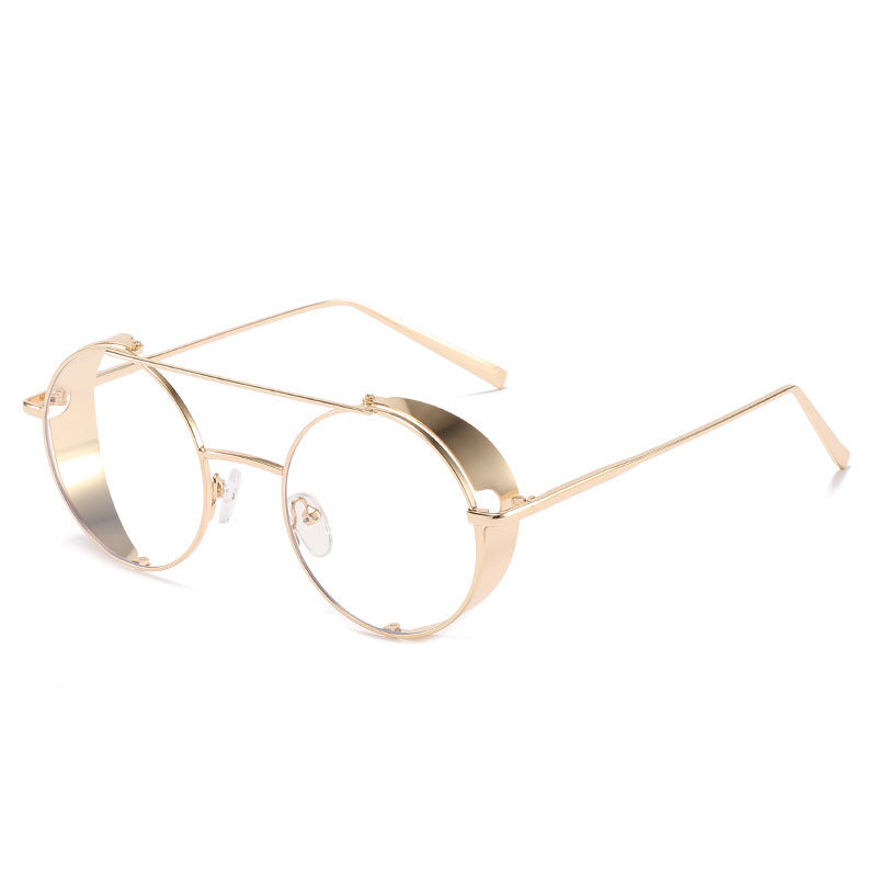 New Metal Double Beam Sunglasses Retro Round Glasses - Clear Vision™️Glasses