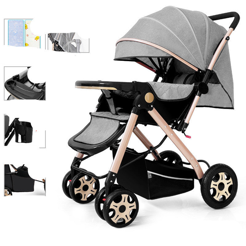 Baby Strollers Can Sit Or Lie Down And Fold Lightly To Absorb Shock - Clear Vision™️Glasses