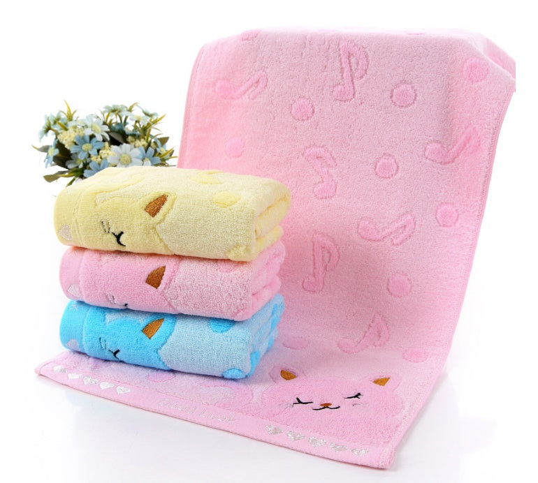 Bamboo Fiber Kitten Face Bath Towels - Clear Vision™️Glasses