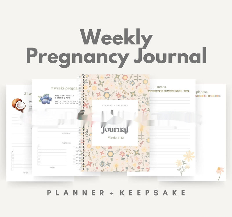 Weekly Pregnancy Diary Notebook Pregnancy Weekly - Clear Vision™️Glasses