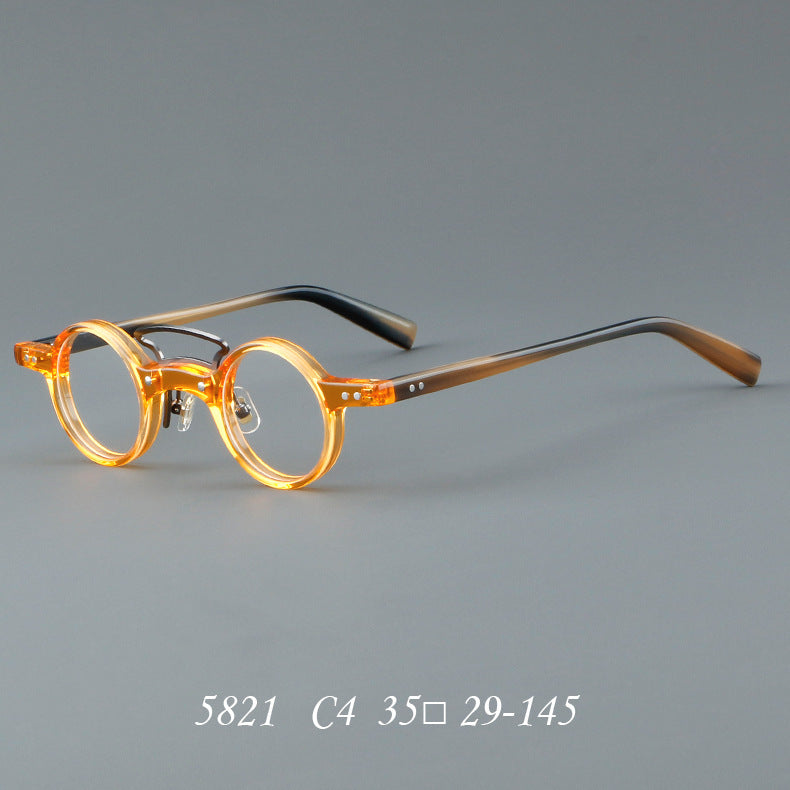 Plate Glasses Retro Frame Japanese Small Round Rim - Clear Vision™️Glasses