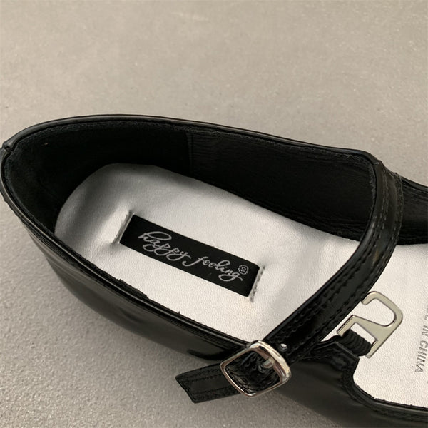 Cross Buckle Flats Women's Retro - Clear Vision™️Glasses