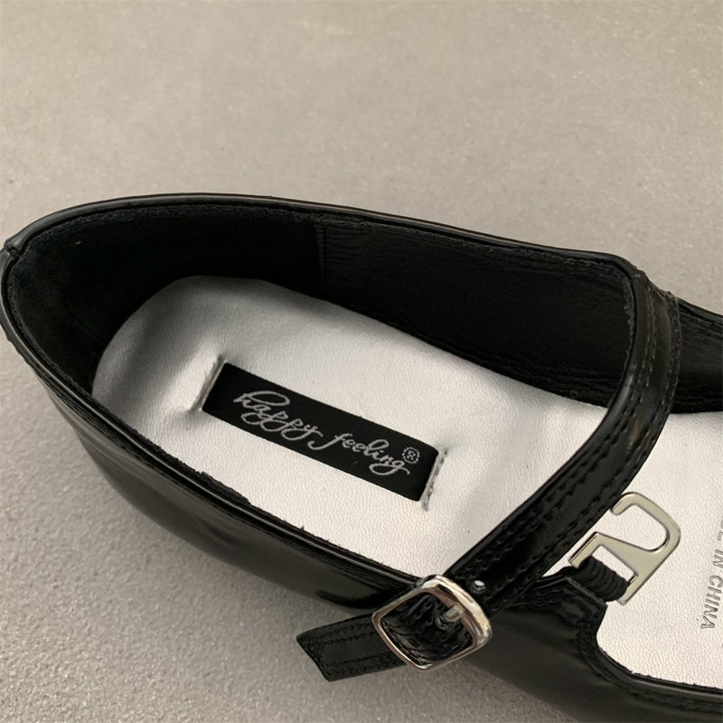 Cross Buckle Flats Women's Retro - Clear Vision™️Glasses