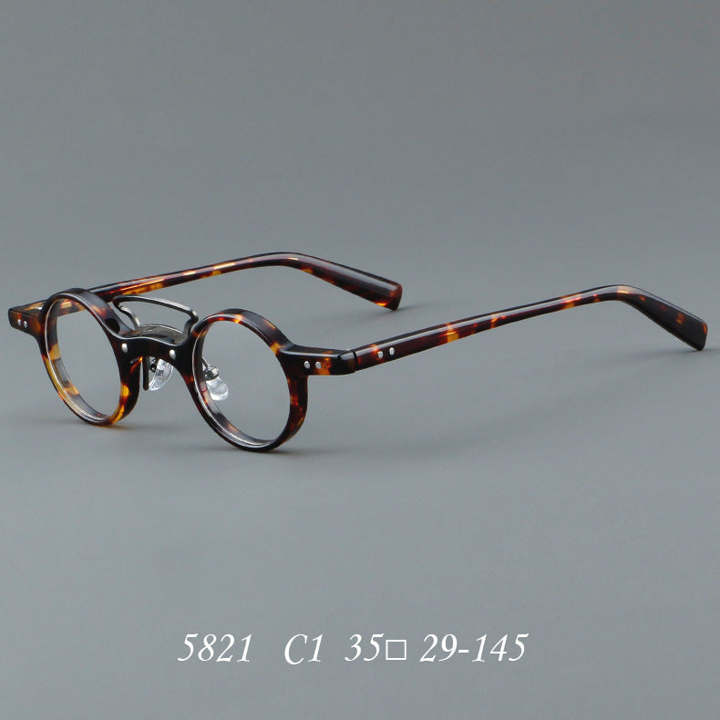 Plate Glasses Retro Frame Japanese Small Round Rim - Clear Vision™️Glasses