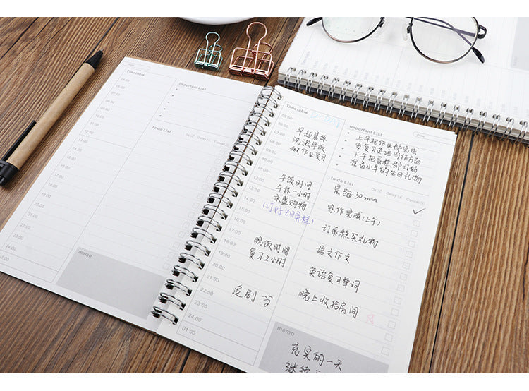 Daily Planner Schedule Work Efficiency Stationery Book - Clear Vision™️Glasses