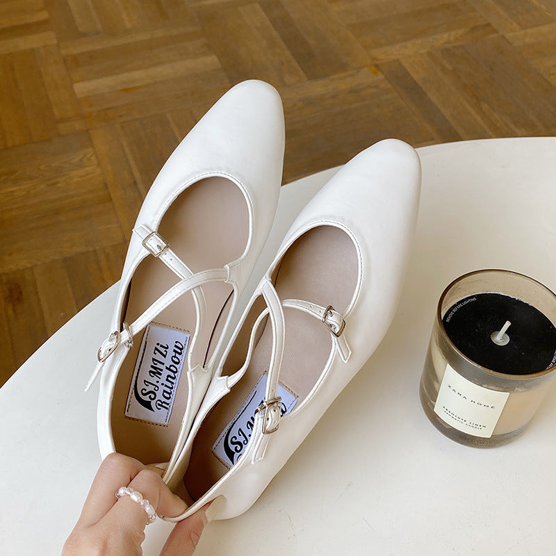 Cross Buckle Flats Women's Retro - Clear Vision™️Glasses