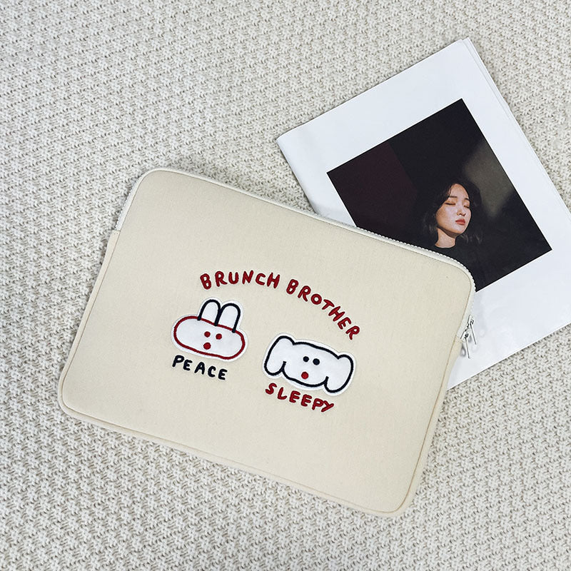 Cute Embroidered Laptop Sleeve Computer Liner Bag - Clear Vision™️Glasses