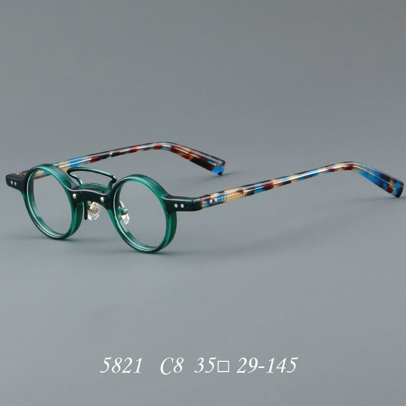 Plate Glasses Retro Frame Japanese Small Round Rim - Clear Vision™️Glasses
