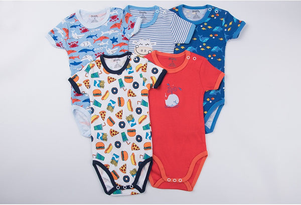 Cotton baby short sleeve bodysuit - Clear Vision™️Glasses