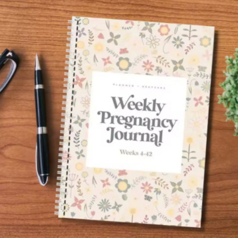 Weekly Pregnancy Diary Notebook Pregnancy Weekly - Clear Vision™️Glasses