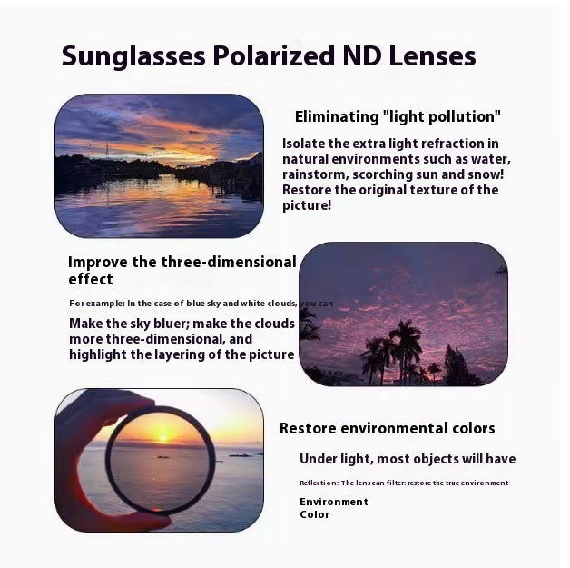 Sunglasses ND Photography UV400 UV Protection - Clear Vision™️Glasses