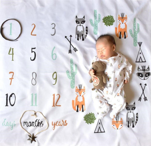 Baby Play Mats Infant Portray Diaper Milestone Photo Background Blankets - Clear Vision™️Glasses