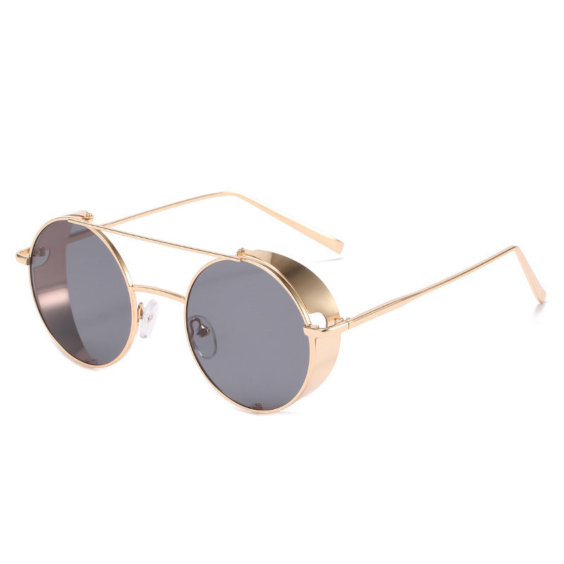 New Metal Double Beam Sunglasses Retro Round Glasses - Clear Vision™️Glasses