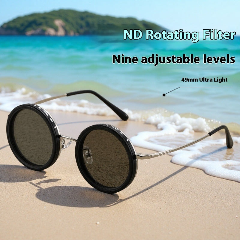 ND Adjustable New Punk Cross-mirror Rotating Color-changing Polarized Sun Glasses - Clear Vision™️Glasses