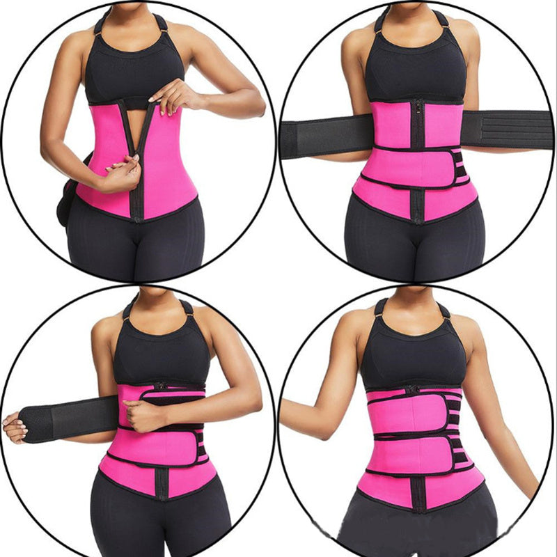 Tummy Sweat Shapewear Bodysuits Women Waist Trainer Slimming 2-3 Belts Workout Shaper Corset - Clear Vision™️Glasses
