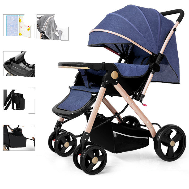 Baby Strollers Can Sit Or Lie Down And Fold Lightly To Absorb Shock - Clear Vision™️Glasses