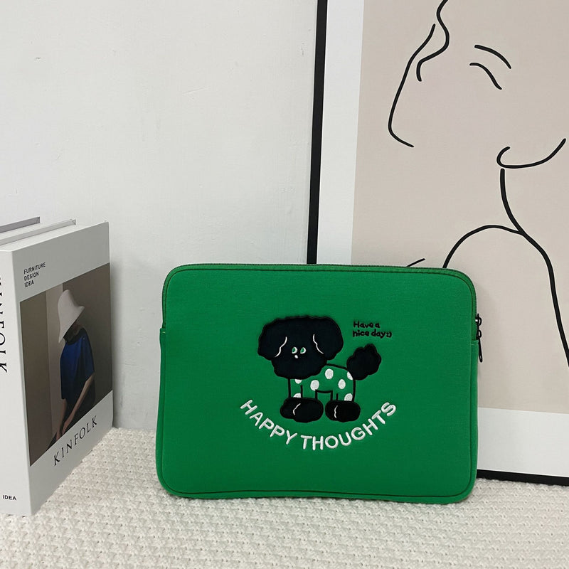Cute Embroidered Laptop Sleeve Computer Liner Bag - Clear Vision™️Glasses