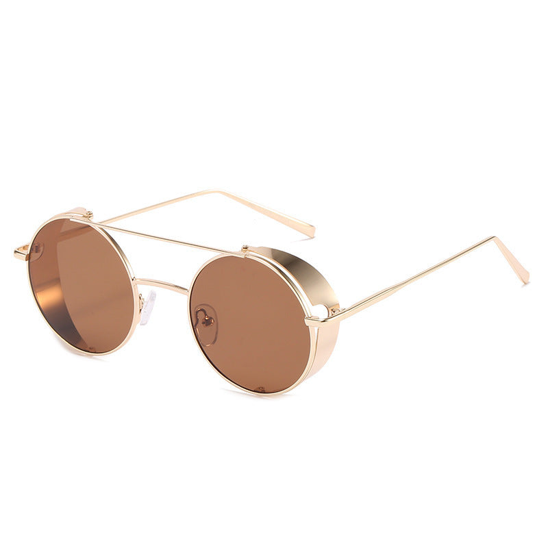 New Metal Double Beam Sunglasses Retro Round Glasses - Clear Vision™️Glasses