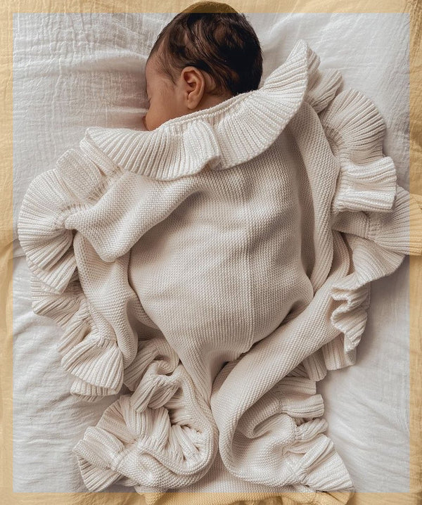 Knitted Baby Blankets Newborn Swaddle Wrap Ruffle - Clear Vision™️Glasses