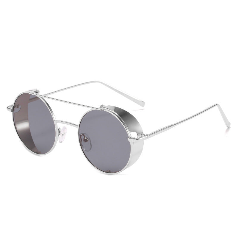 New Metal Double Beam Sunglasses Retro Round Glasses - Clear Vision™️Glasses
