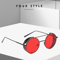 New Metal Double Beam Sunglasses Retro Round Glasses - Clear Vision™️Glasses