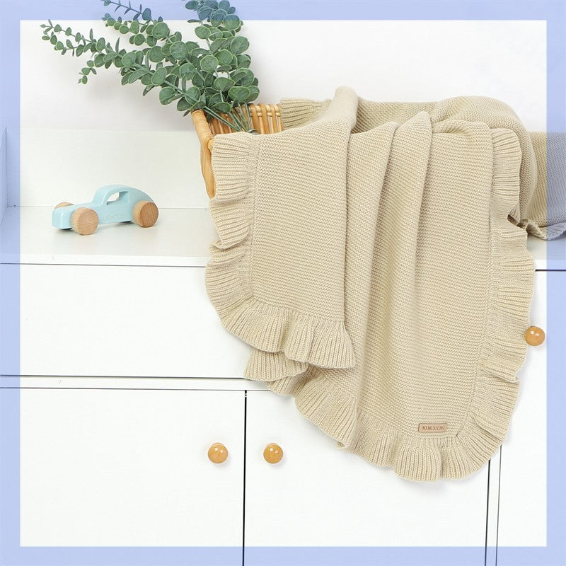 Knitted Baby Blankets Newborn Swaddle Wrap Ruffle - Clear Vision™️Glasses