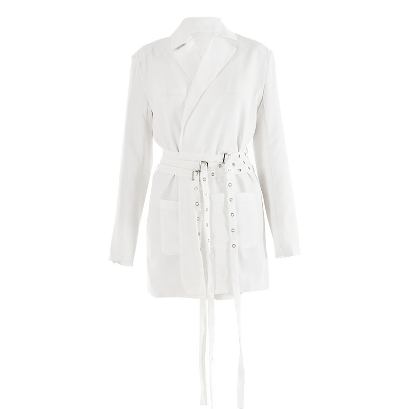 Sexy Long Sleeve Slim Fit Belt Stitching Blazers - Clear Vision™️Glasses