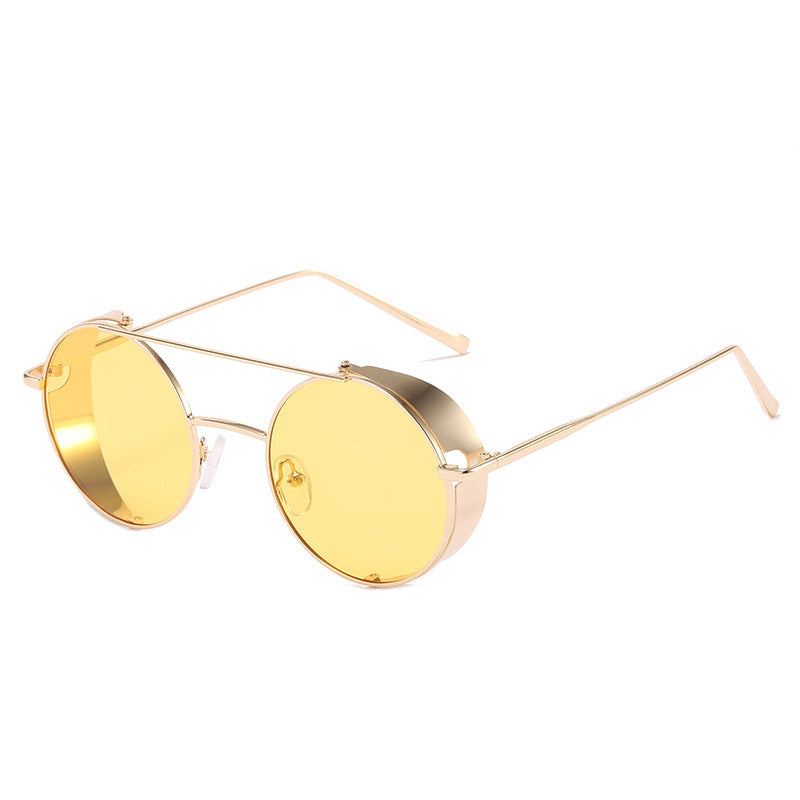 New Metal Double Beam Sunglasses Retro Round Glasses - Clear Vision™️Glasses