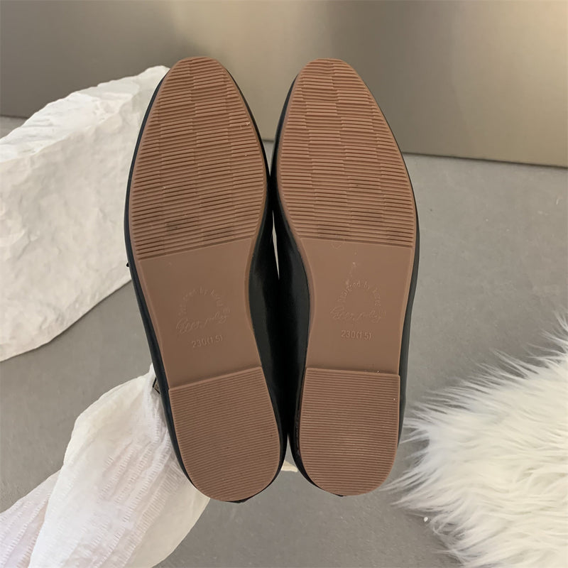 Cross Buckle Flats Women's Retro - Clear Vision™️Glasses