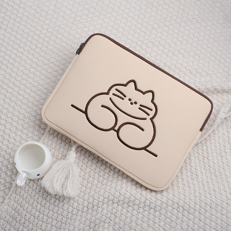 Cute Embroidered Laptop Sleeve Computer Liner Bag - Clear Vision™️Glasses