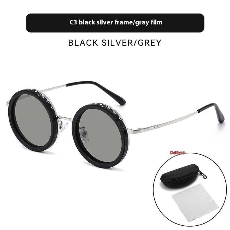 ND Adjustable New Punk Cross-mirror Rotating Color-changing Polarized Sun Glasses - Clear Vision™️Glasses