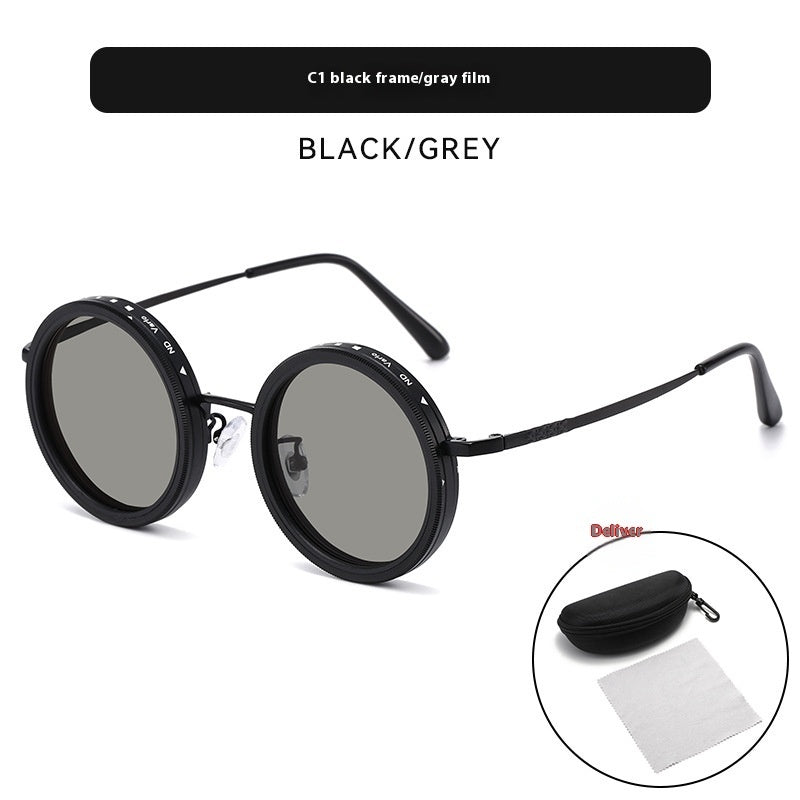 ND Adjustable New Punk Cross-mirror Rotating Color-changing Polarized Sun Glasses - Clear Vision™️Glasses