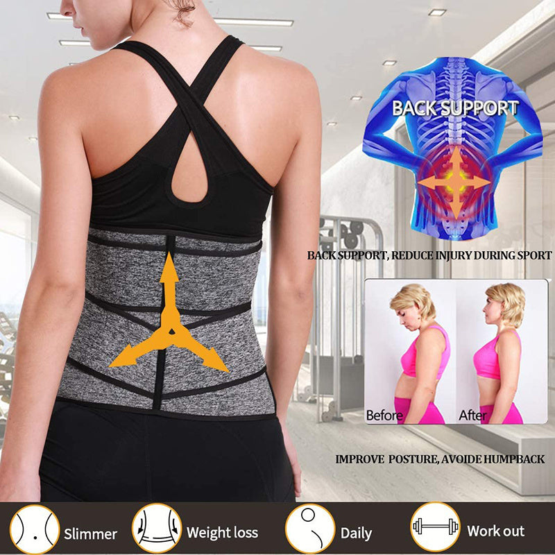 Tummy Sweat Shapewear Bodysuits Women Waist Trainer Slimming 2-3 Belts Workout Shaper Corset - Clear Vision™️Glasses